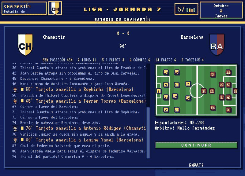 Partido en directo